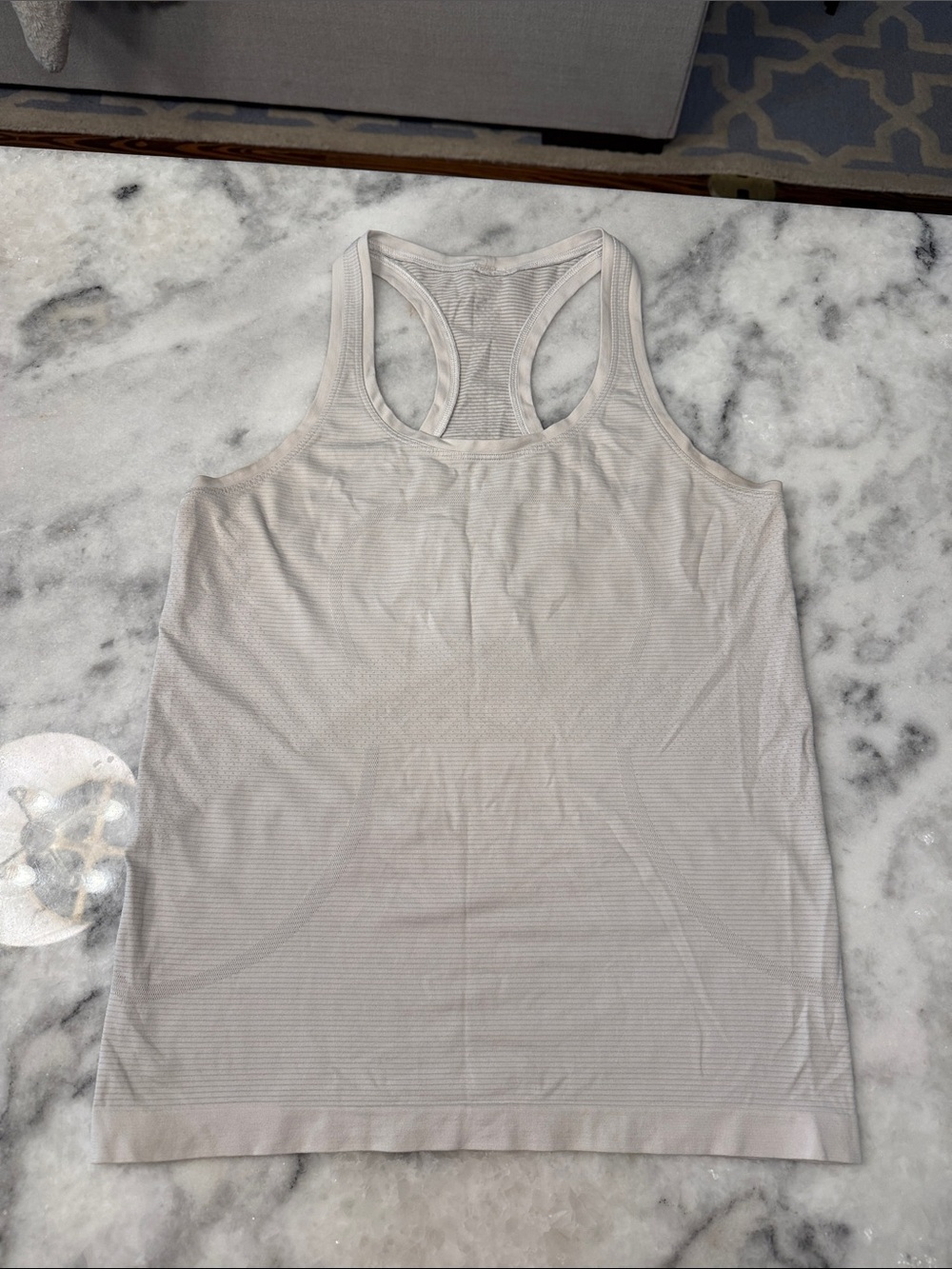 White Lululemon Racerback Tank Size 8
